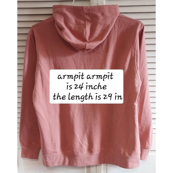 Cabelas Pink Hooded Sweatshirt L Cotton/Polyester Blend - Picture 3 of 7